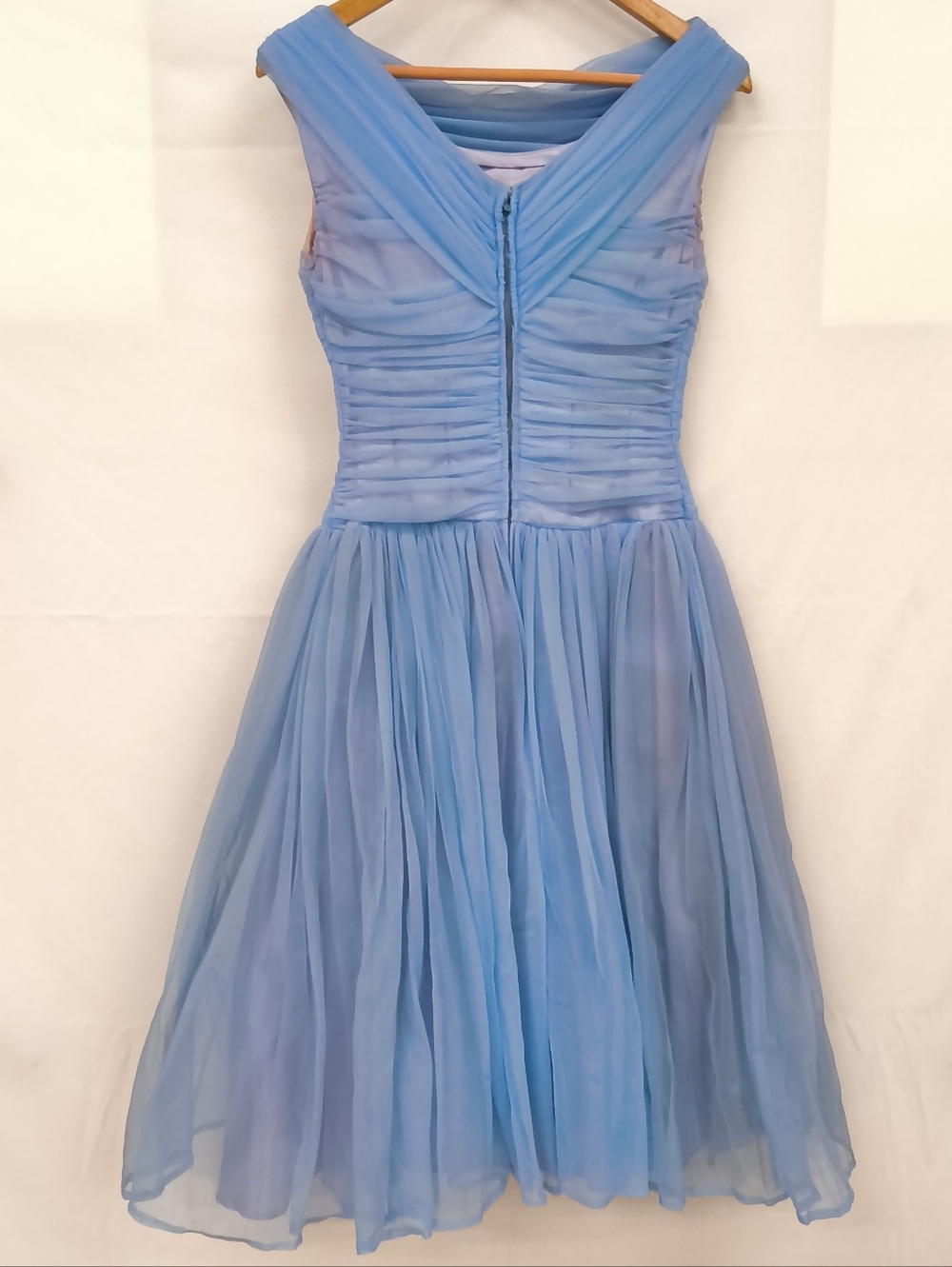 Vintage 1950s Periwinkle Blue Party Dress  | Mid-Century Cocktail Gown - Picture 3 of 16